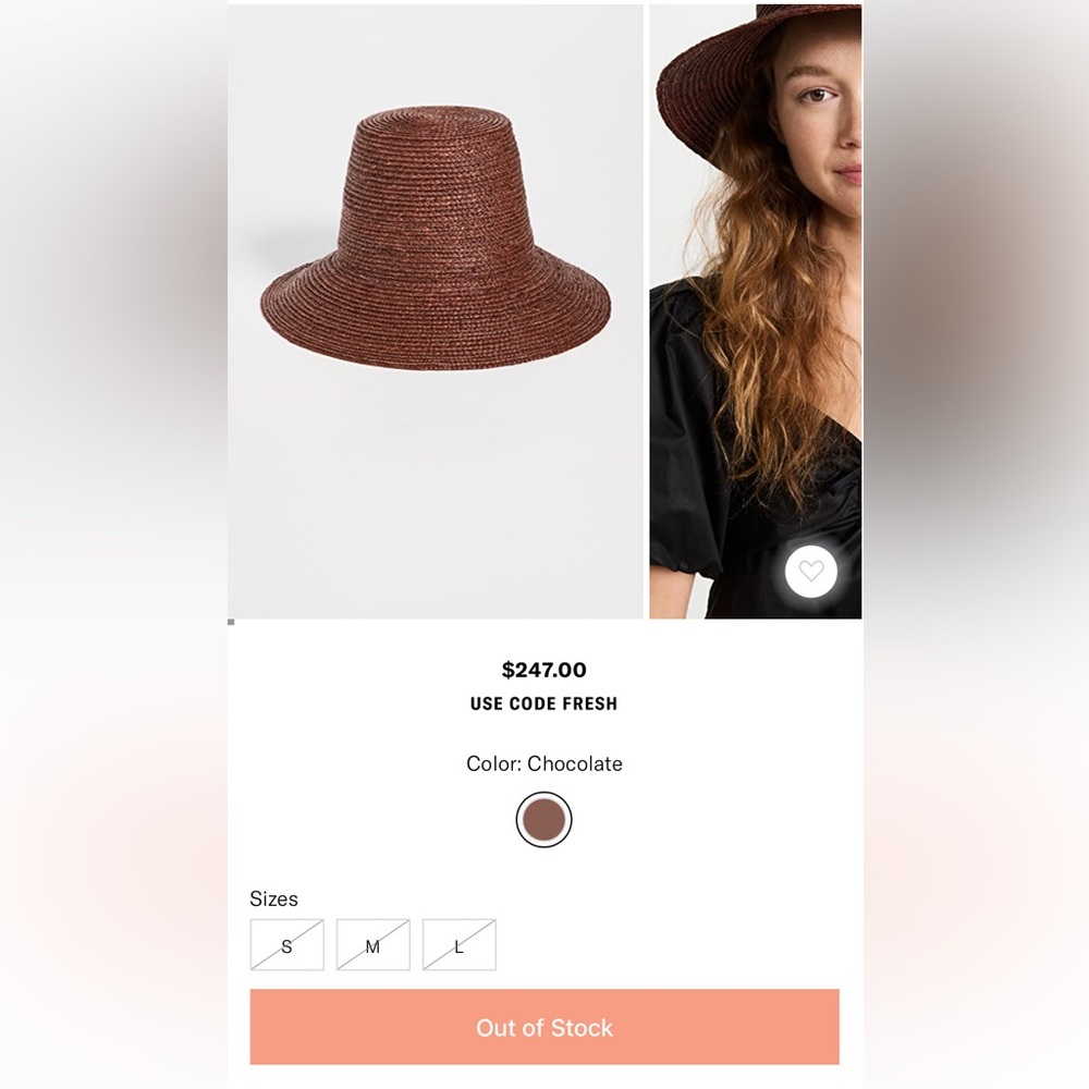 Janessa Leone 
Wes Hat size M (NEW)